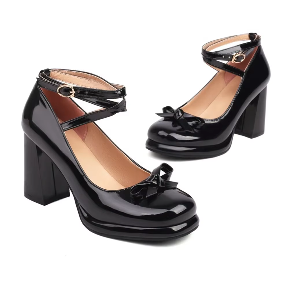 Zapatos De Mujer doux mode nœud papillon peu profond bout rond talons femmes fête De mariage dames p