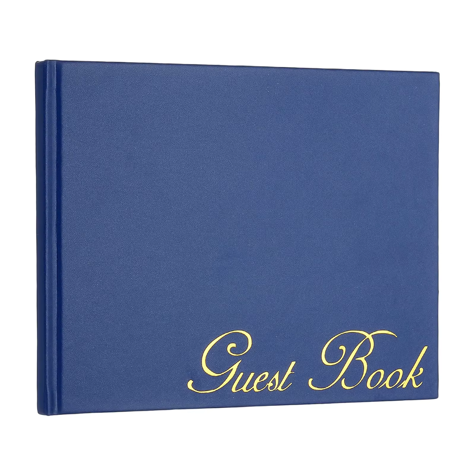 Livre d'or élégant 9x7" en cuir PU pour mariage, livre de signature stylé avec 50 feuilles vierges 1