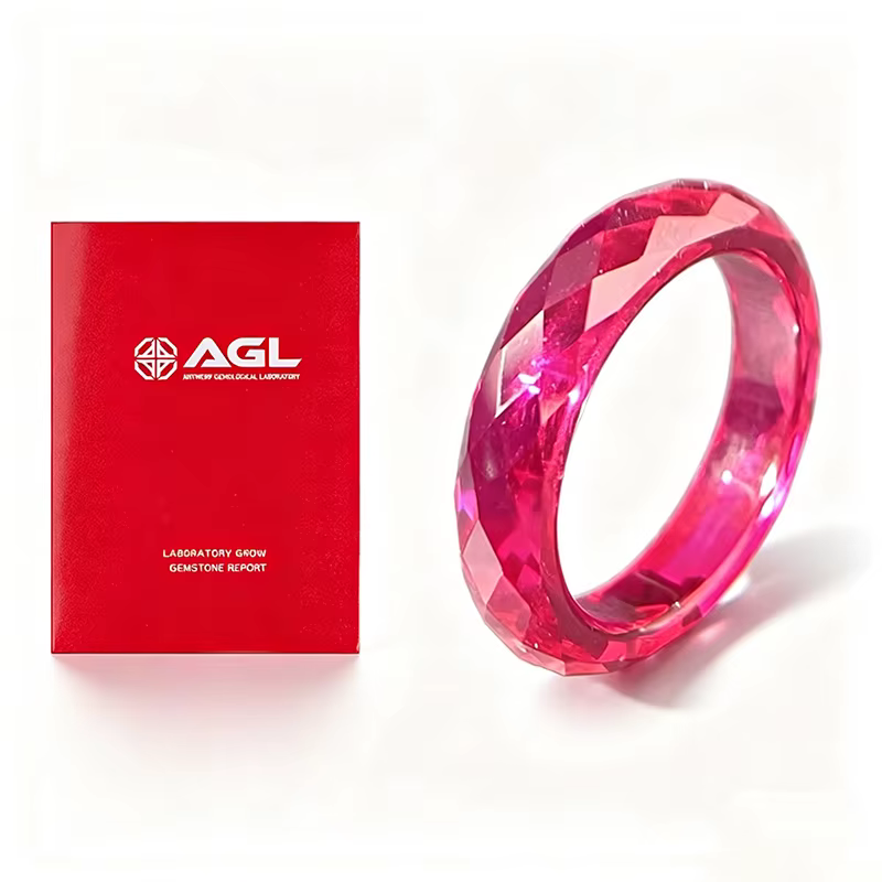 Bague en rubis cultivé en laboratoire 100% authentique et grenat jaune cultivé en laboratoire, pierr