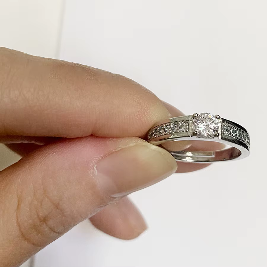 Buyee – bague de mariage en argent Sterling 925 pour femmes, Zircon blanc clair, mode fête de famill