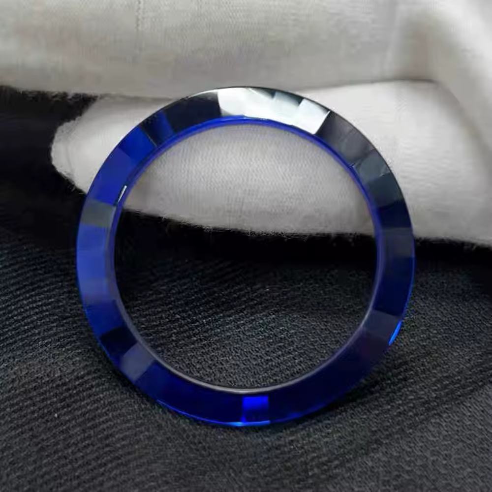 Accessoires pour montre, pièces de rechange, insert de lunette en verre cristal 37.2mm x 29mm pour b