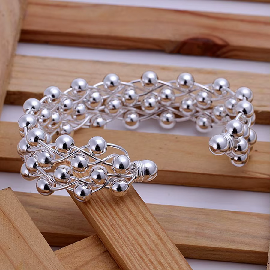 Vente en gros de bijoux pour femmes en argent sterling 925, bracelet exquis en forme de raisins sphé