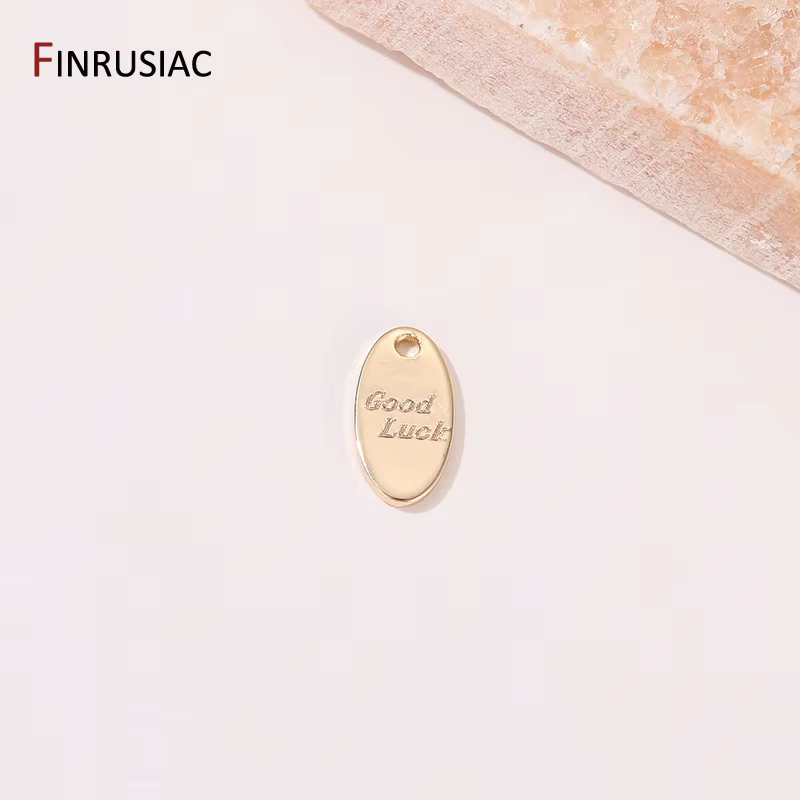 Fournitures de fabrication de bijoux plaquées or 14 carats, pendentifs simples à breloques en forme 