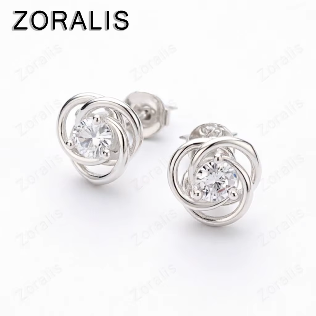 Promotion Mode Bijoux en Or 18K pour Femme, Charme Féminin, Mignonnes Boucles d'Oreilles Clous en Zi