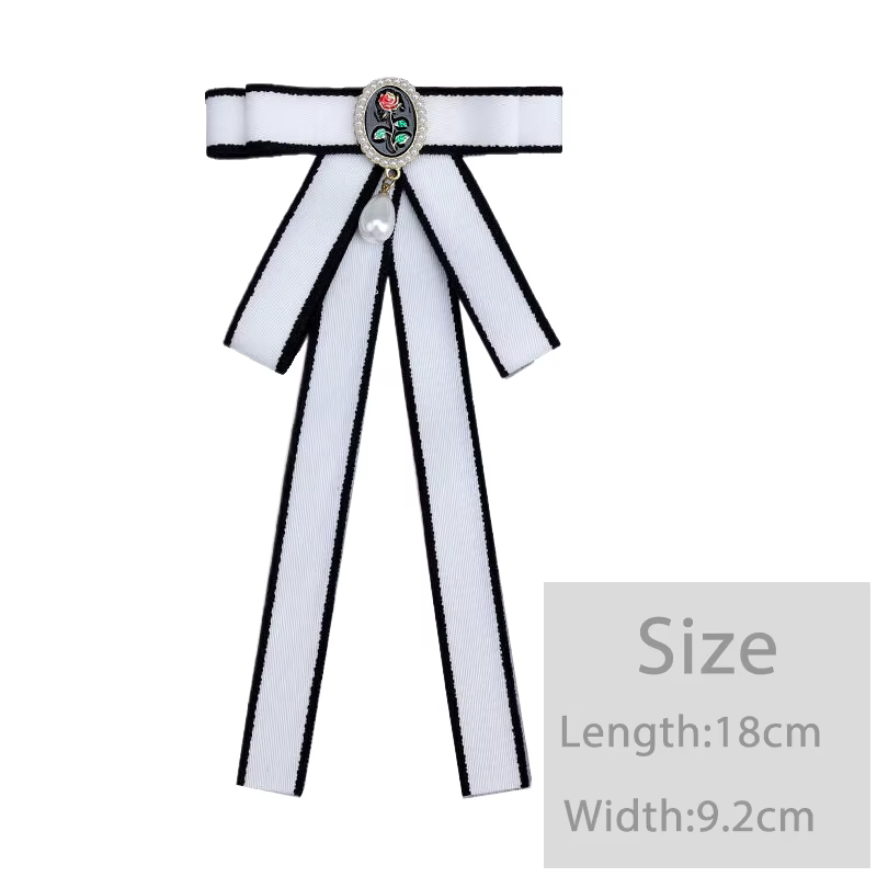 Broche de cravate vintage élégante pour femmes, hommes et garçons, bijoux imitation perle, nœud papi
