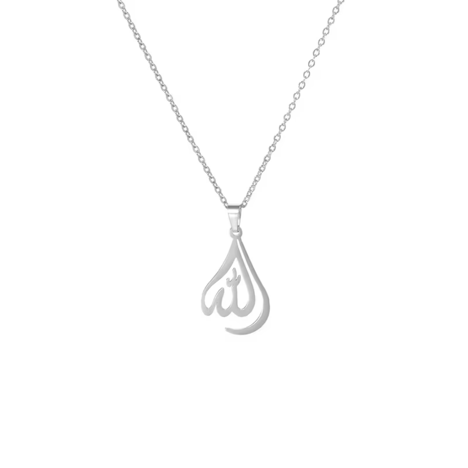Colliers pendentifs islamiques Coran Allah pour femmes et hommes, bijoux en acier inoxydable musulma