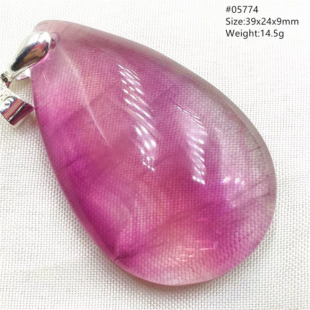 Pendentif en Quartz Fluorite coloré naturel pour femmes et hommes, perle goutte d'eau bleue, pastèqu