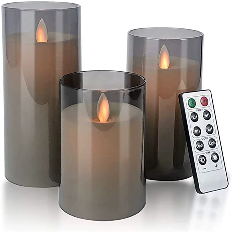 Lumières LED pour la maison bougie électronique bougie LED décoration bougie en verre LED ensemble c