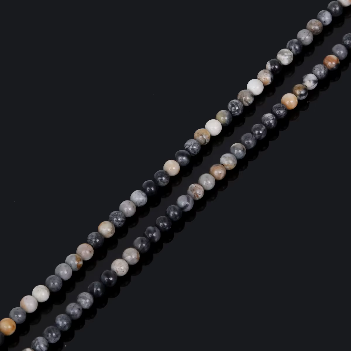 Perles rondes en pierre naturelle Picasso, pour la fabrication de bijoux, fournitures de bricolage, 