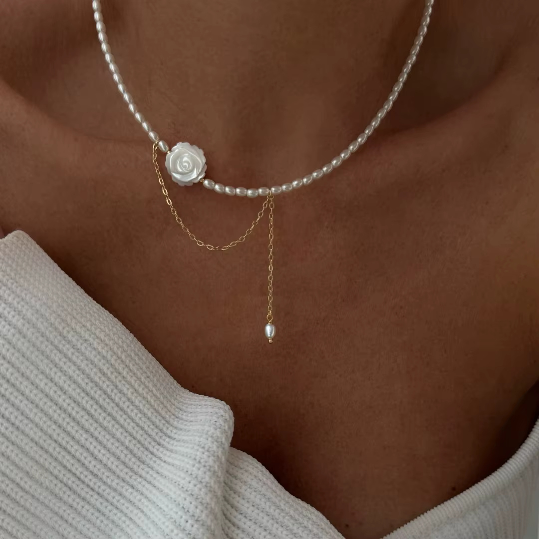 Collier de perles minimaliste pour femmes, nouveau Style, sensation de luxe, pompon, ton froid, Feng