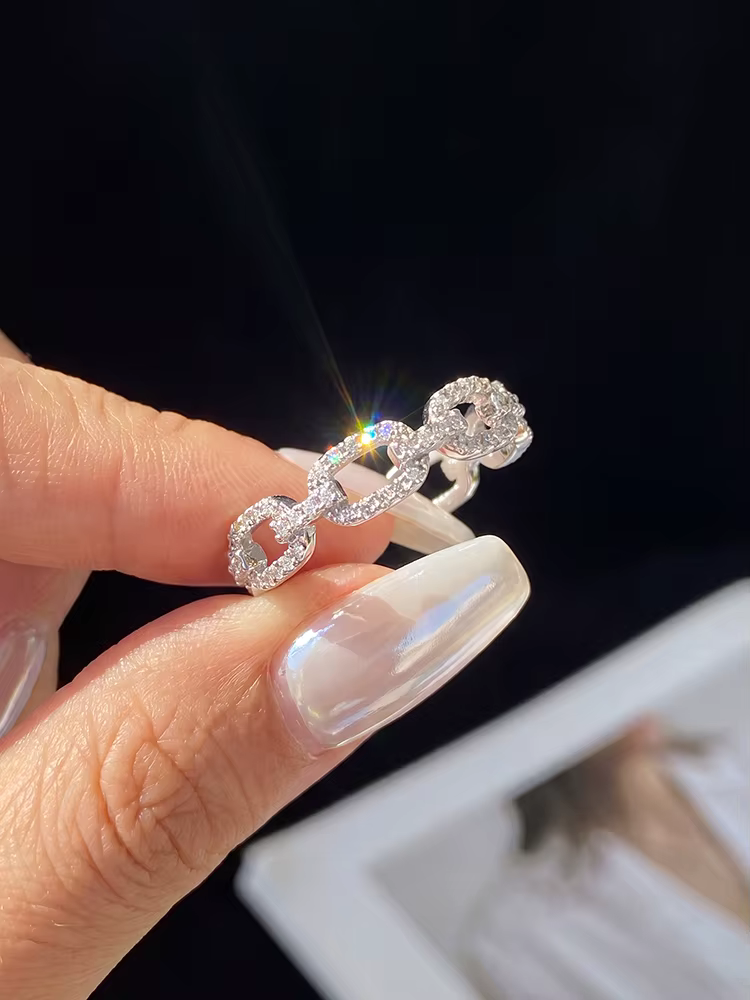 Bague en argent sterling 925 avec diamant moissanite rond véritable et certificat, pour femme, anniv