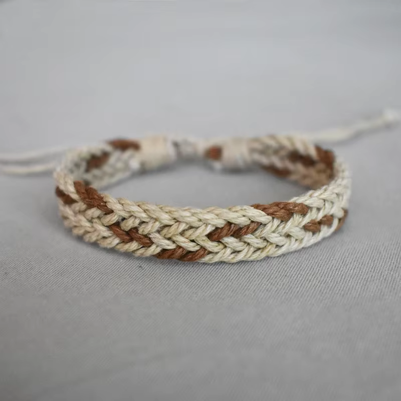 Bracelet en fil ethnique rétro pour hommes et femmes, cordon tressé multicolore fait à la main, styl