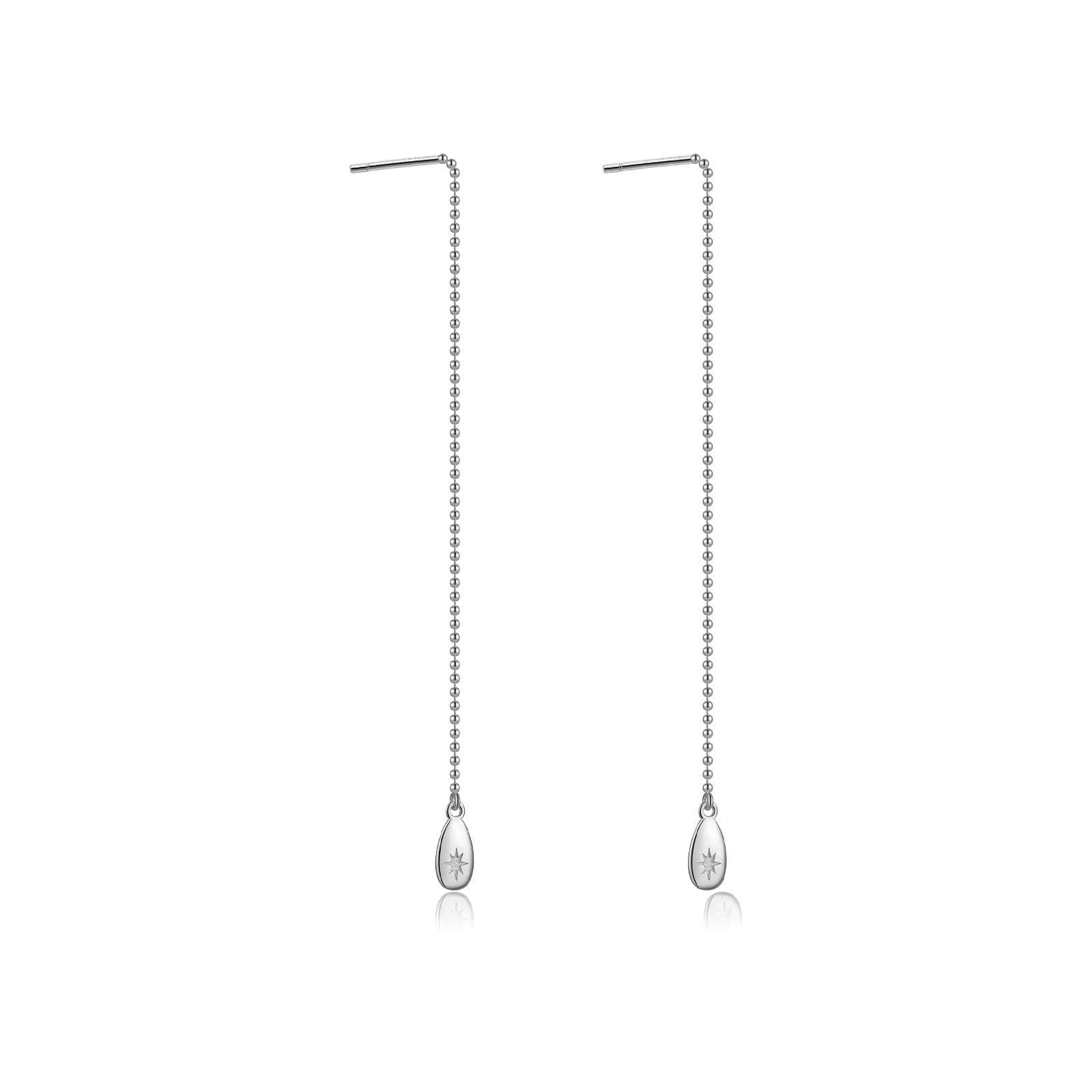 ANDYWEN 925 en argent Sterling perles d'or chaîne ovale longue chaîne perles Piercing or Pendientes 