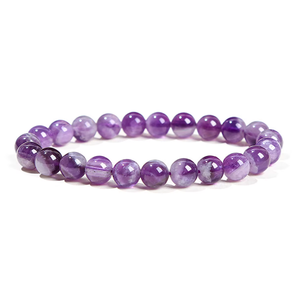 Bracelets de perles en pierre d'améthyste en dentelle de rêve naturelle pour femmes, cristal violet,