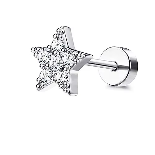 Bobisty 1PC 16G boucles d'oreilles Cartilage boucles d'oreilles Helix pour femmes en acier inoxydabl