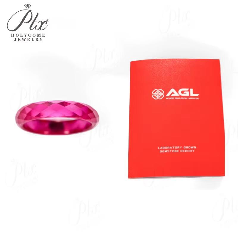Bague en rubis Moissanite, diamant, avec certificat, cadeau d'anniversaire, luxe, haute qualité, bij