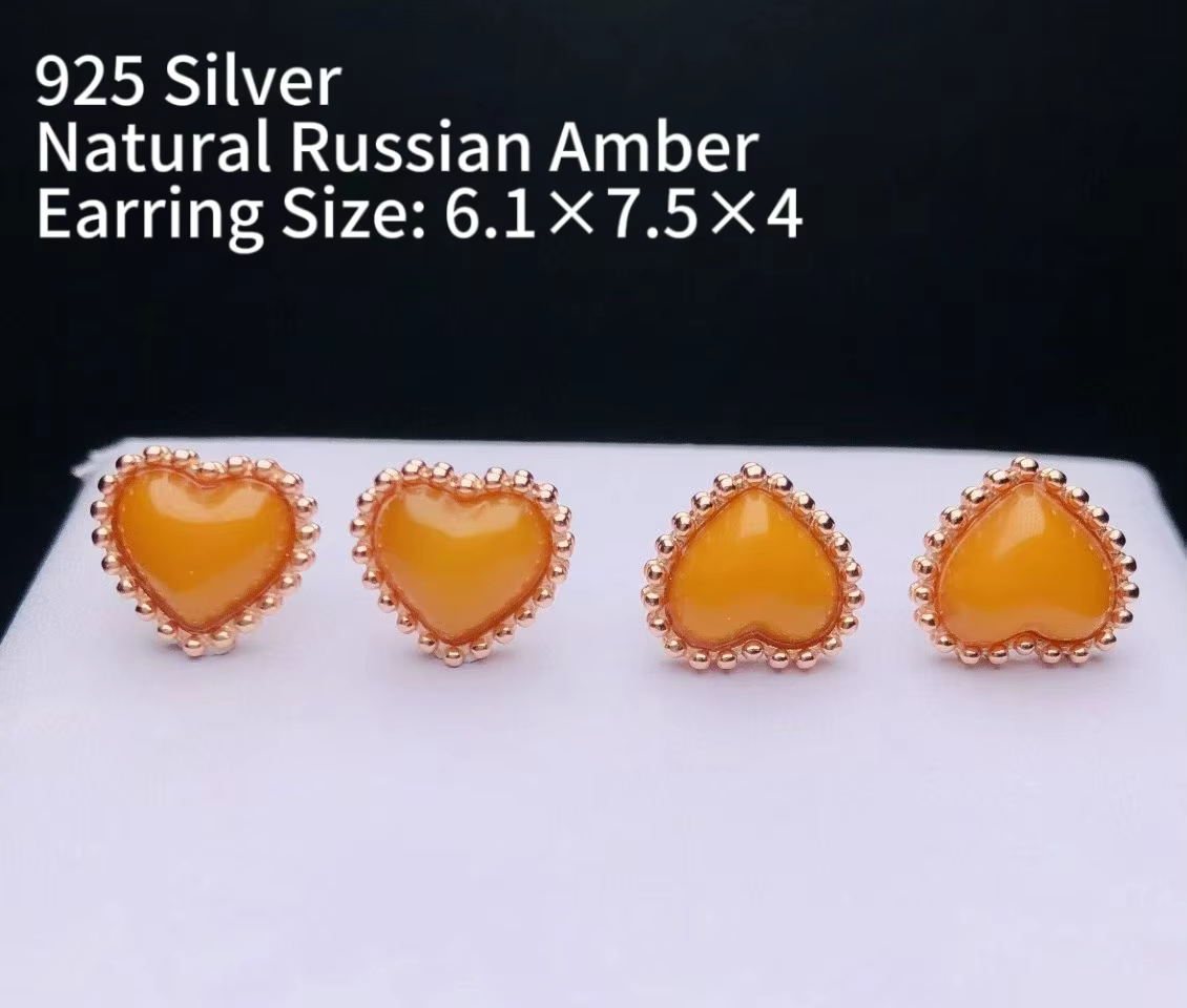 Magnifiques boucles d'oreilles en argent 925, ambre naturel de la Baltique, certifiées, véritable am