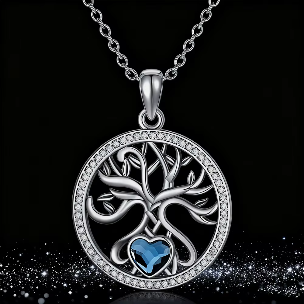Collier pendentif arbre de vie pour femme, Vintage, couleur argent, bijoux de mariage pour femmes