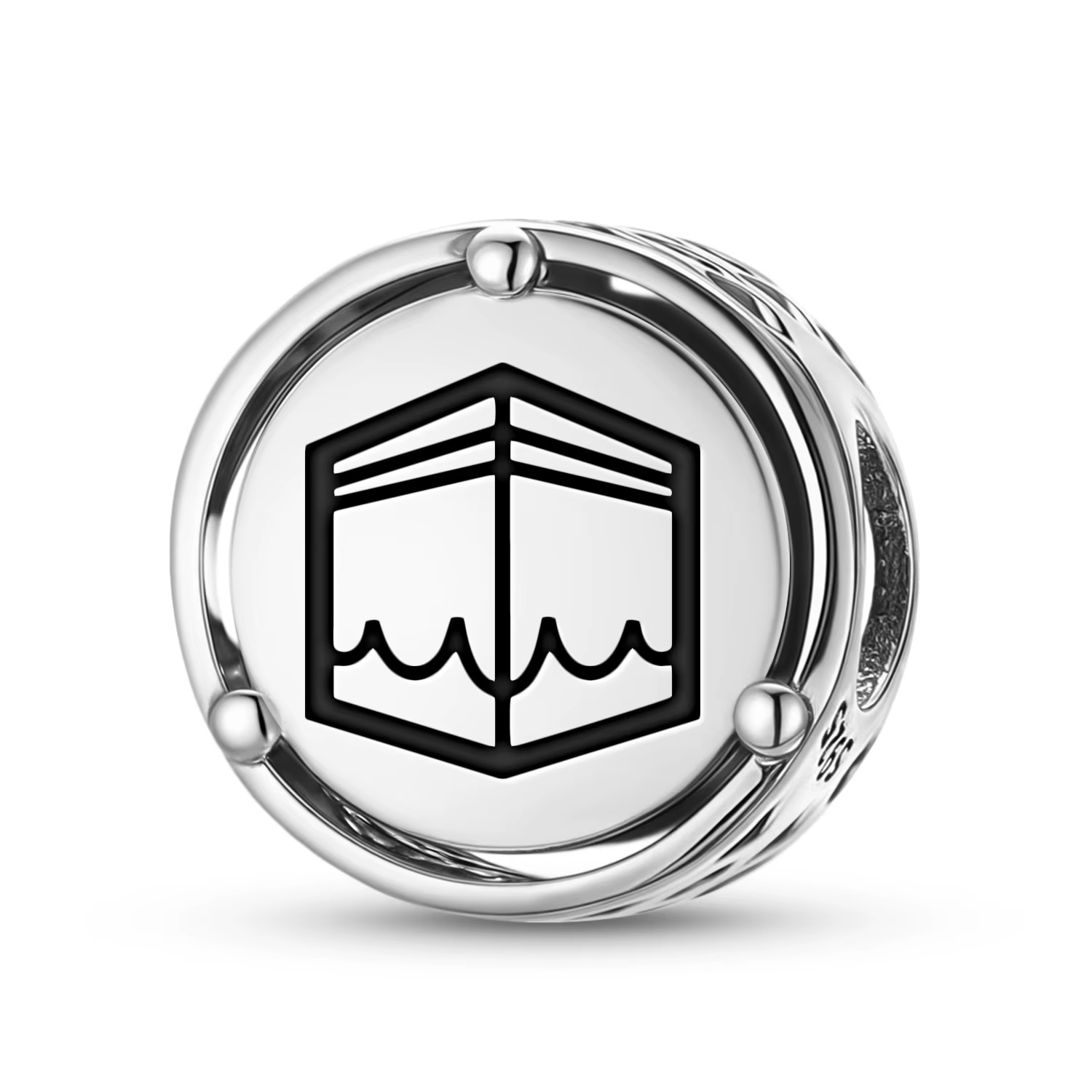 Islam Kaaba Mecque 925 argent Sterling symbole breloque ajustement Original Bracelet bijoux à bricol