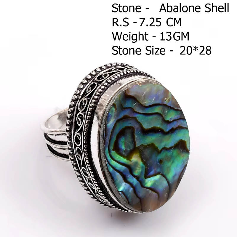 Bague en malachite véritable, quartz rose, labradorite, agate, jaspe et pierre de lune