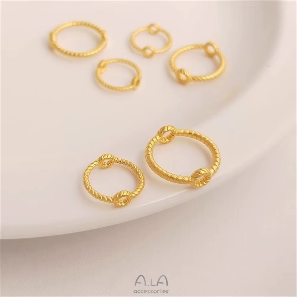 Anneau de perles en or fort vietnamien, anneau de perles à fil rond, fait à la main, Bracelet, bijou