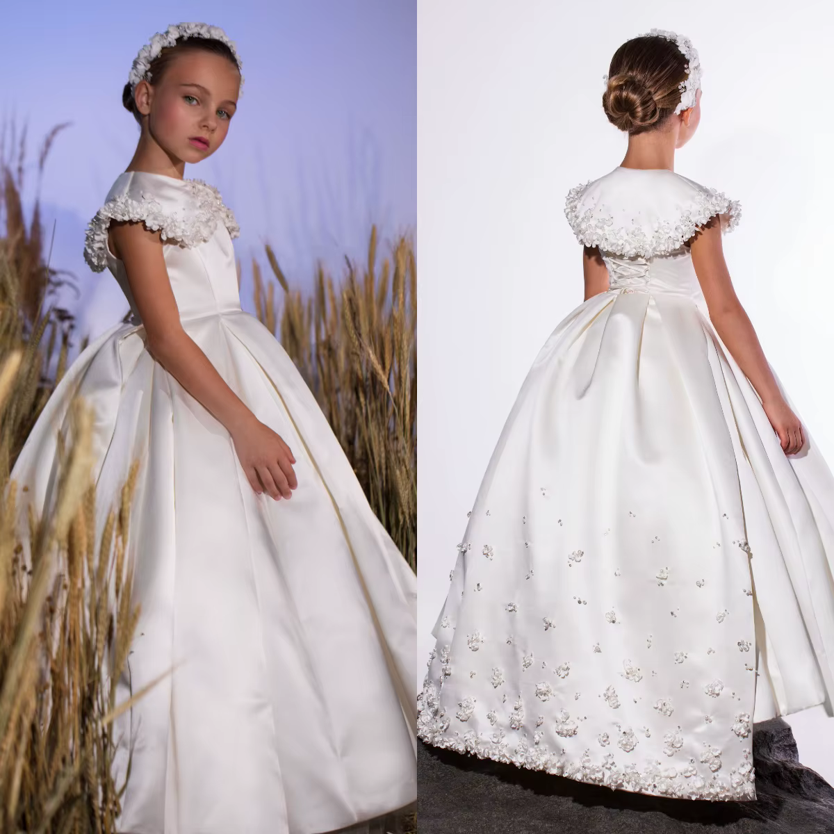 Robes de demoiselle d'honneur élégantes pour mariage, robes d'anniversaire personnalisées à fleurs b