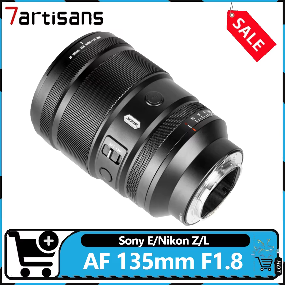 Objectif d'appareil photo téléobjectif à grande ouverture 7artisans AF 135 mm F1.8 autofocus compati