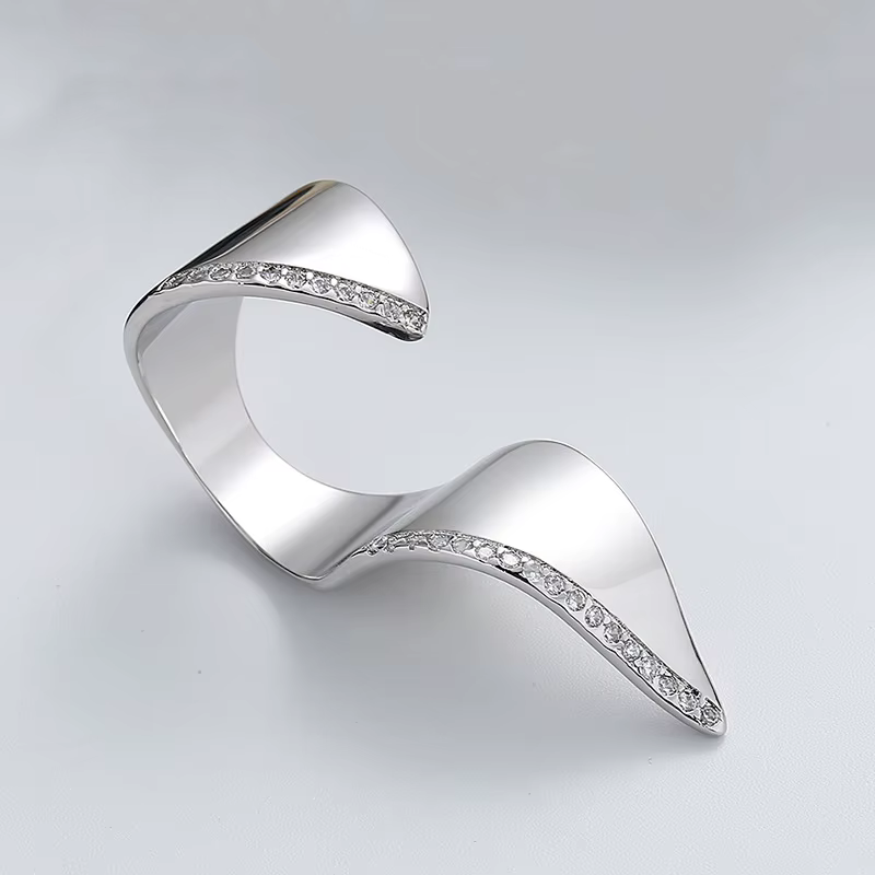 KOFSAC nouvelle mode exagérer main bijoux dame personnalité irrégulière 925 bagues en argent Sterlin