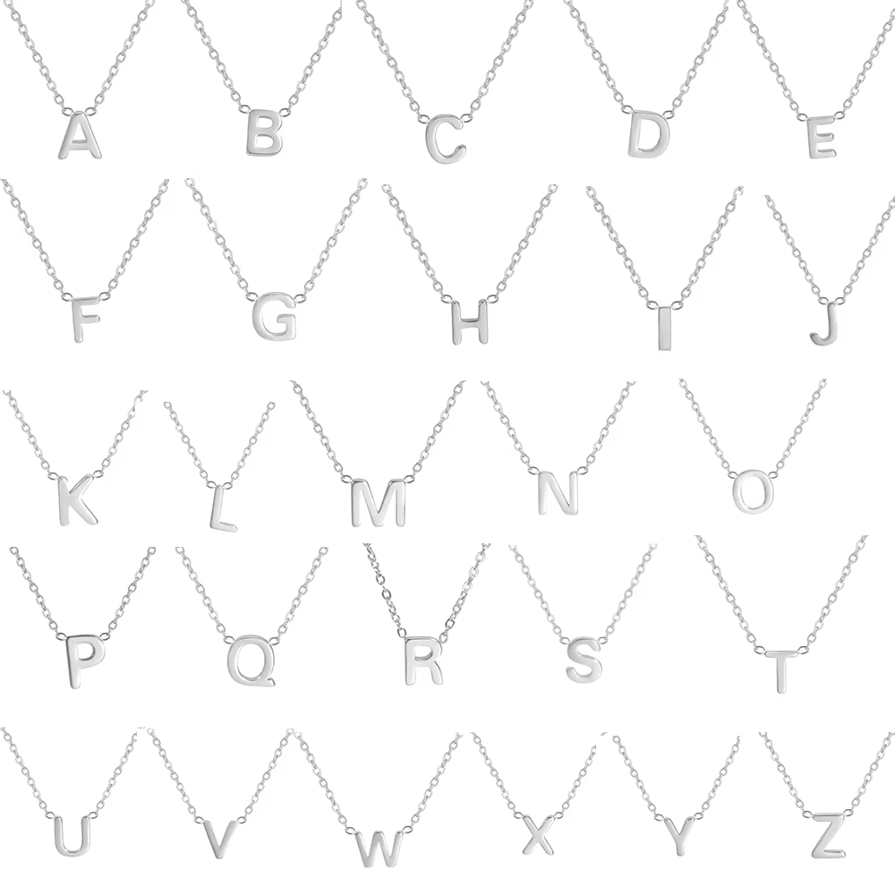 Cazador – collier minimaliste avec lettres initiales A-Z pour femmes, chaînes ras du cou en acier in