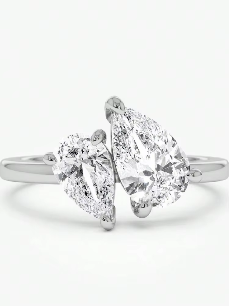 Bague en argent Sterling 925 pour femmes, classique, simple, en Zircon, goutte d'eau, fiançailles, m