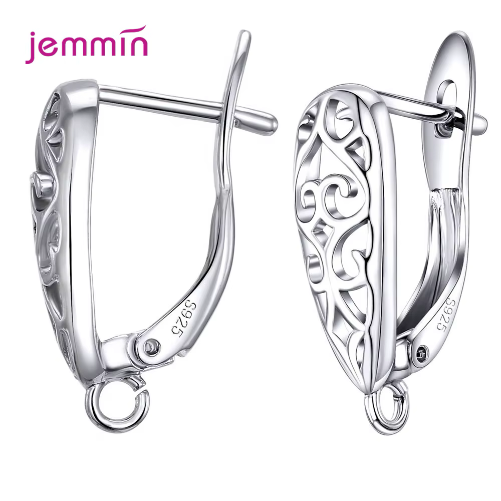 Boucle d'oreille à levier arrière en argent 925, fermoir à crochet, accessoires de bijoux fins, four