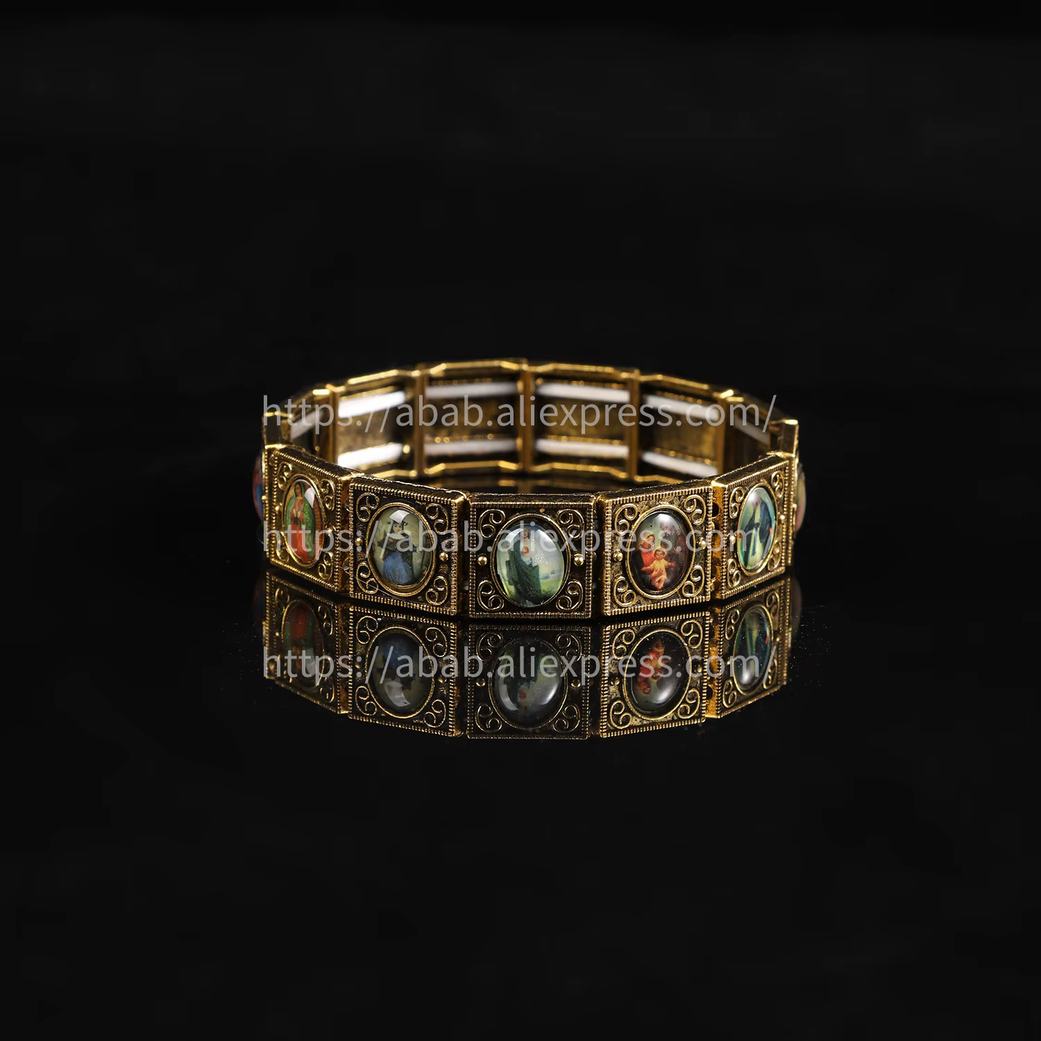 Bracelet Rose catholique avec icône en forme de cœur, jésus, saint ange marie, bijoux religieux à la