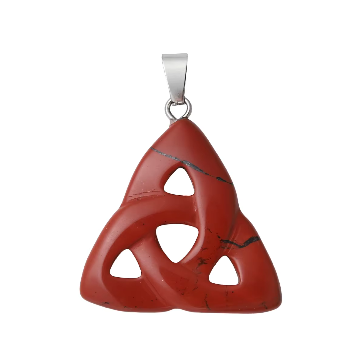 Pierre naturelle de guérison avec nœud irlandais, pendentif en pierre sculptée, fabrication de bijou