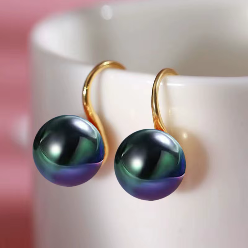 SOMILIA-rétro palais 925 en argent Sterling pour femmes 12mm naturel Hotan Jade boucles d'oreilles 1