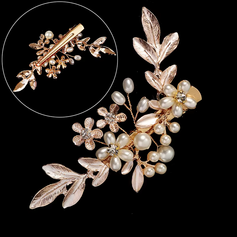 Perle de mode bijoux de cheveux de mariage accès alliage Art élégant mariée cristal épingle à cheveu