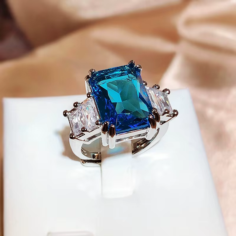 Paraiba – bague en Zircon rose, bleu et vert pour femmes, bijoux de fête de haute qualité, bague de 
