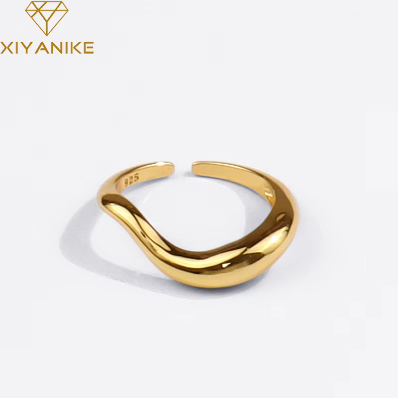 XIYANIKE – bague torsadée couleur argent, géométrie créative, mode tempérament lisse, bijoux françai