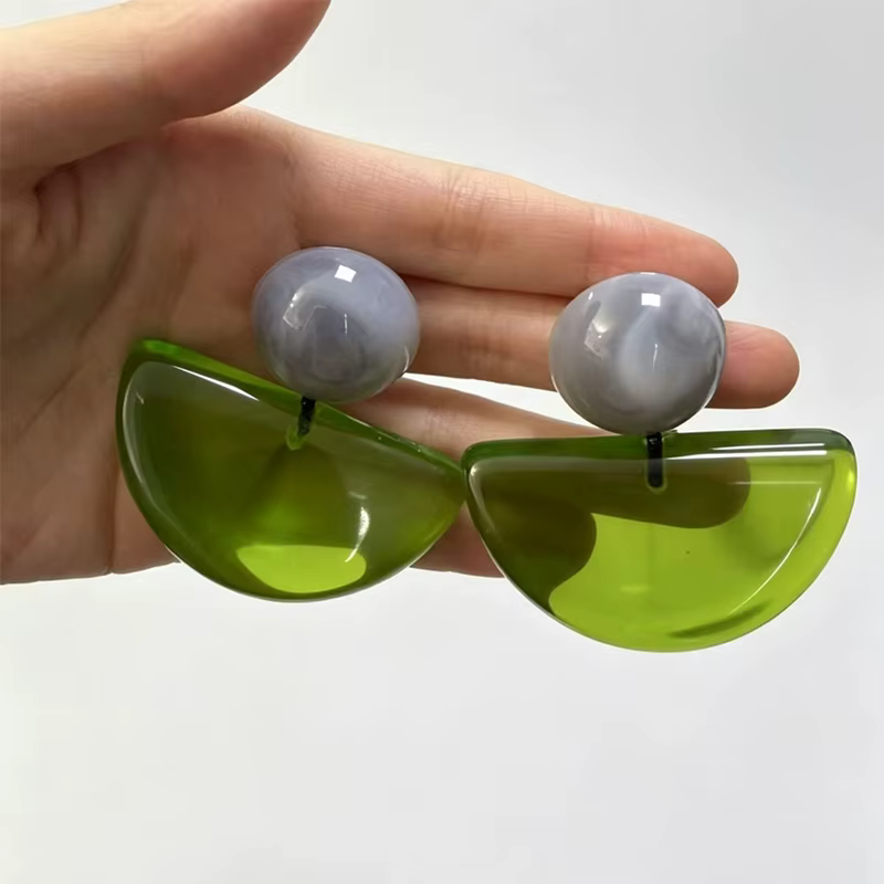 Boucles d'oreilles pendantes simples en résine, nouveau design, bijoux élégants et à la mode pour fe