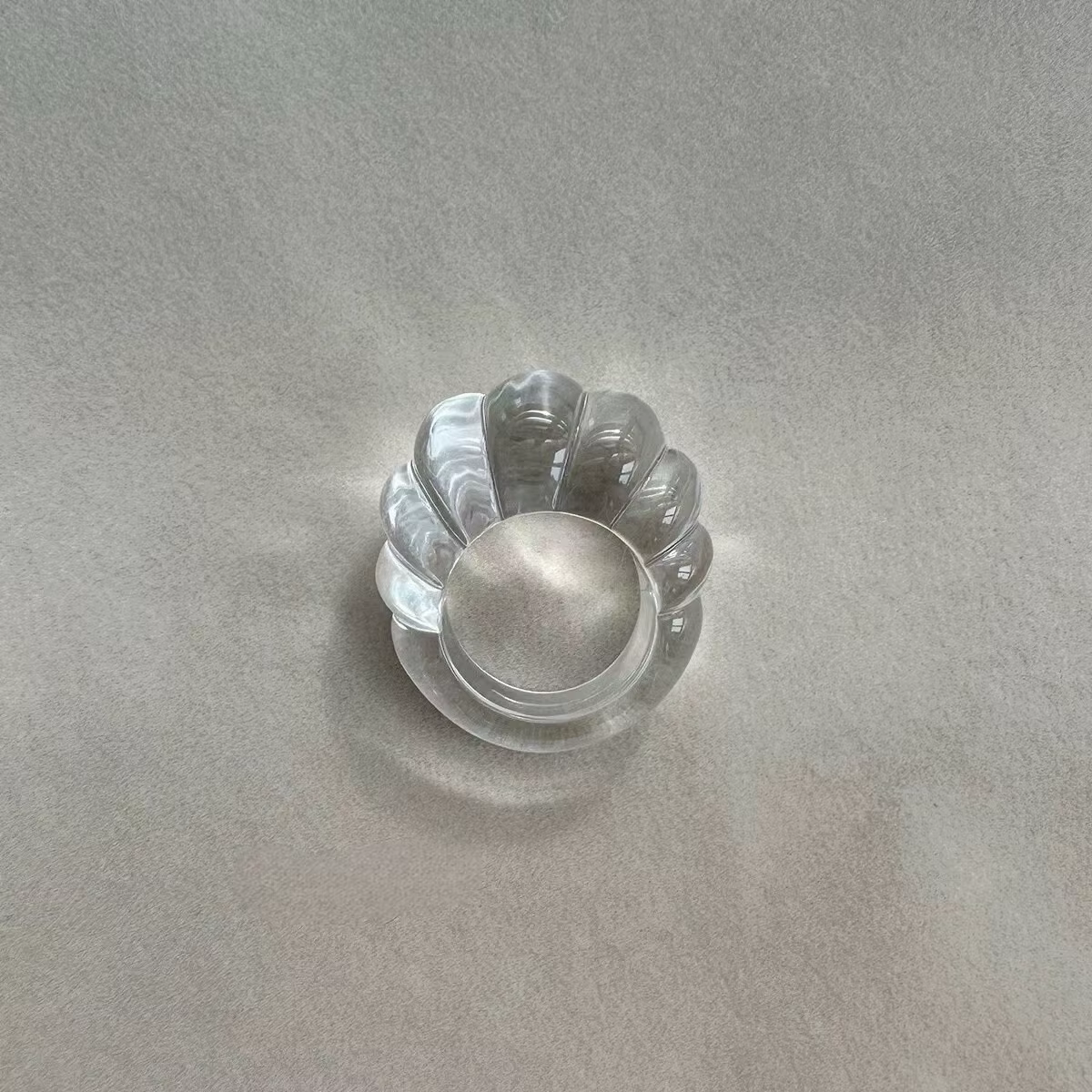 Bague à visage large en résine pour femmes, Niche simple et Cool, Design minimaliste, couleur unie, 
