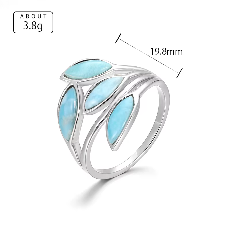Bague en argent regardé 925 avec pierre précieuse naturelle pour femme, cadeau pour la mère, branche