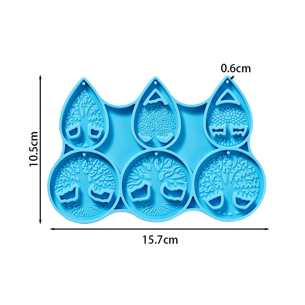 Moule de collier en résine arbre de vie, en résine époxy, en Silicone, pour bricolage, porte-clés, p