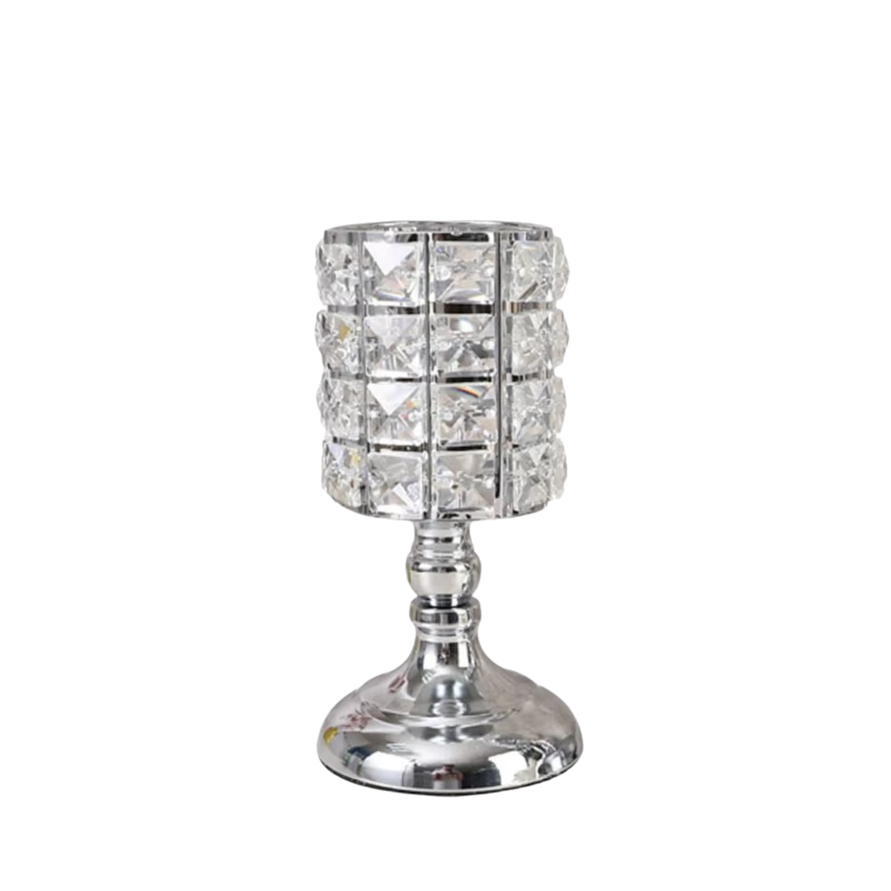 Porte-bougie en cristal de style européen décoratif, chandelier romantique de luxe, lanterne à bougi