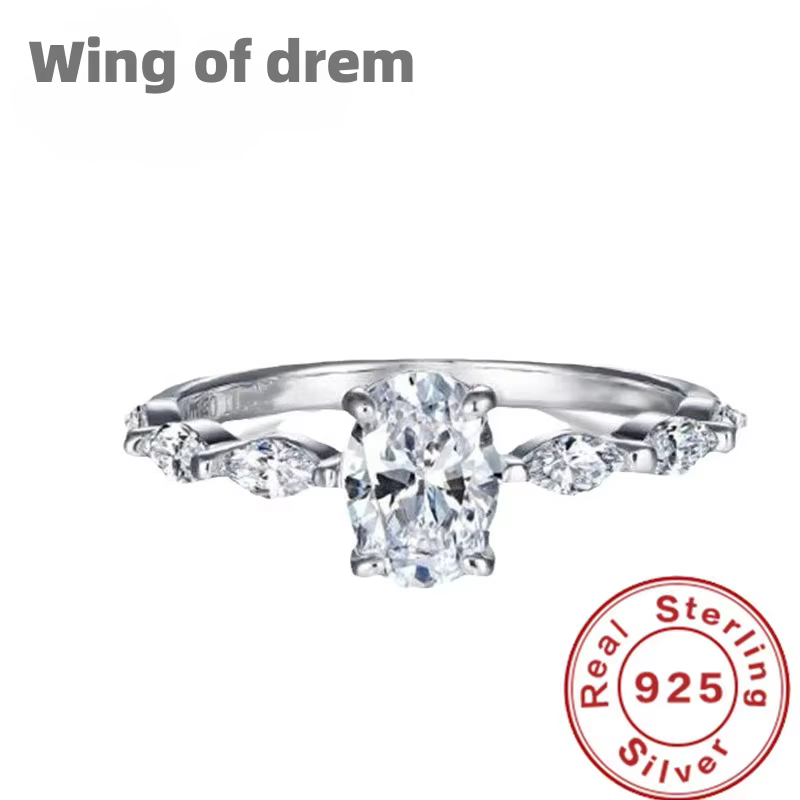 Bague en argent sterling 925 et zircon pour femmes, bijoux fins, cadeau de fiançailles