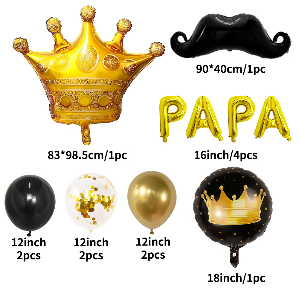Ensemble de ballons PAPA dorés, 13 pièces, fournitures de décoration pour fête des pères, Thanksgivi