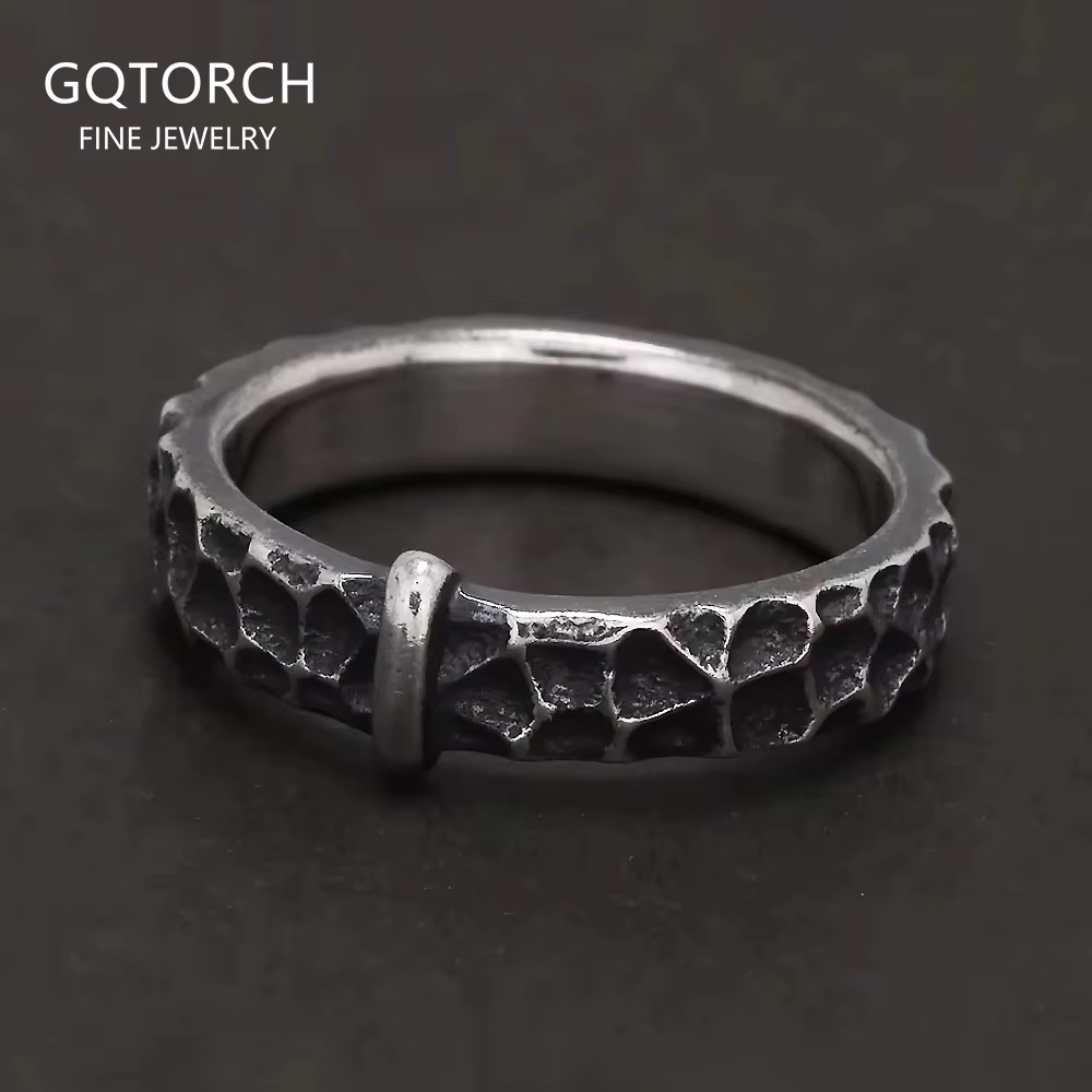 Bagues Outlander en argent Sterling 925 pour hommes et femmes, bague de Claire, motif de marteau rét