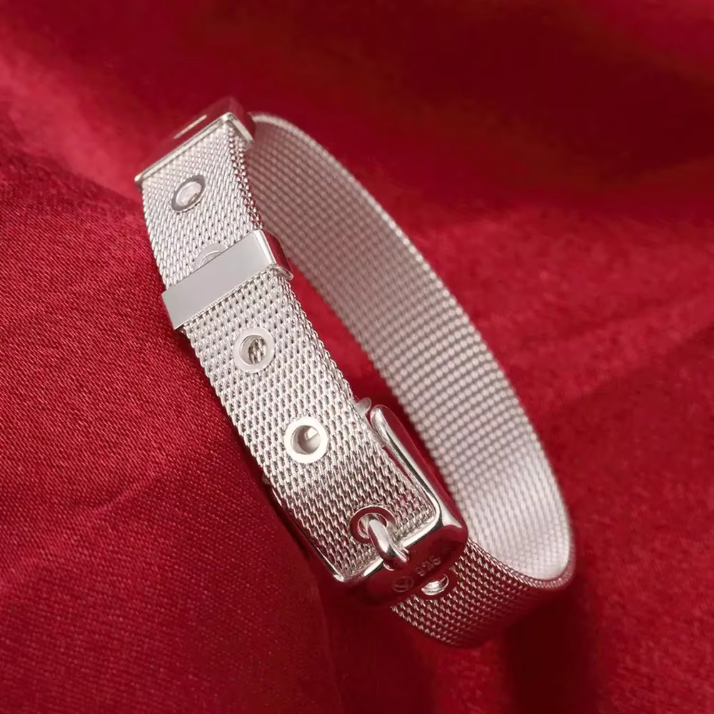 Bijoux fins en argent Sterling 925, beau Bracelet de montre de 10MM de largeur pour femmes, cadeaux 