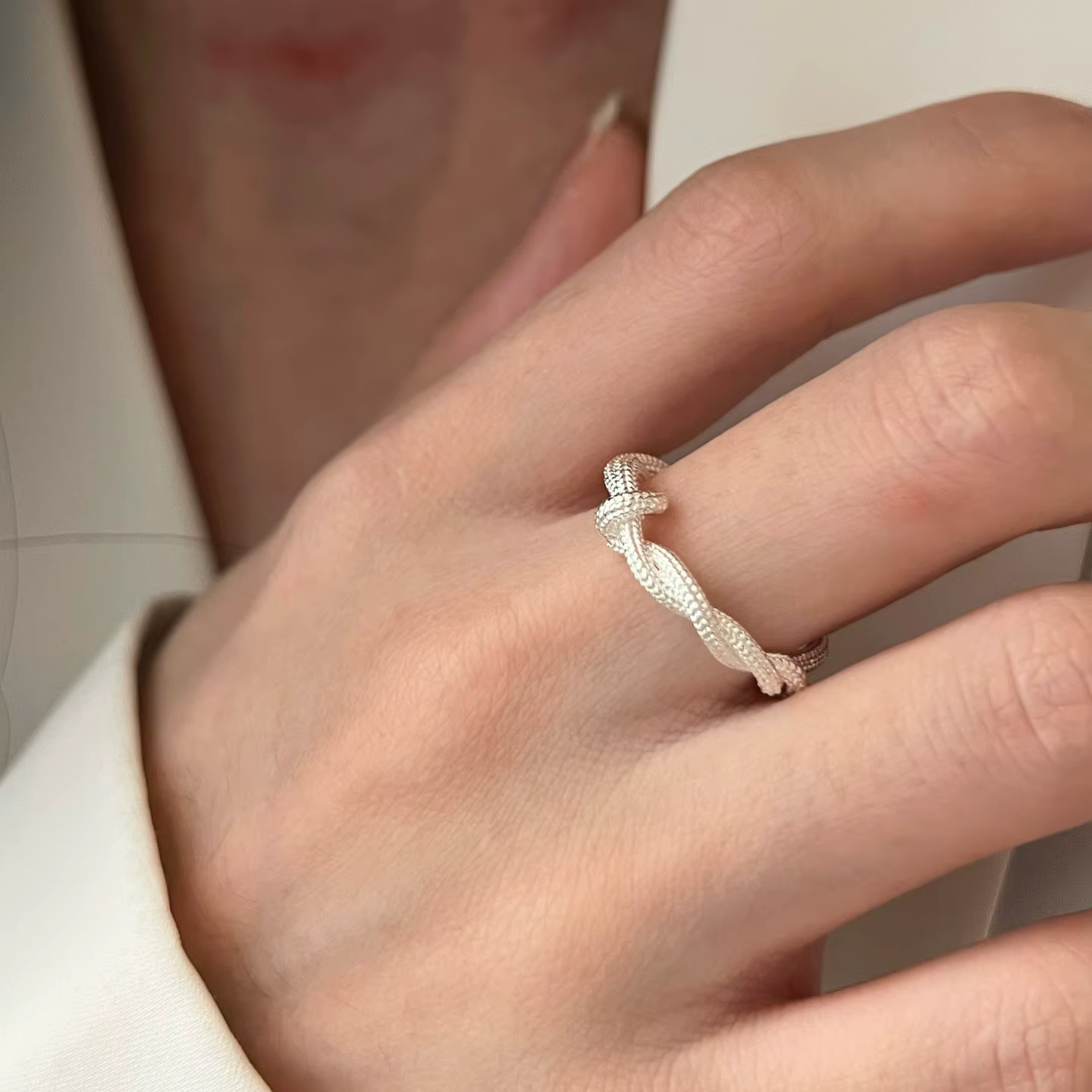 VENTFILLE Bague géométrique rétro en argent sterling 925 pour femme, style simple, cadeau de fête, b