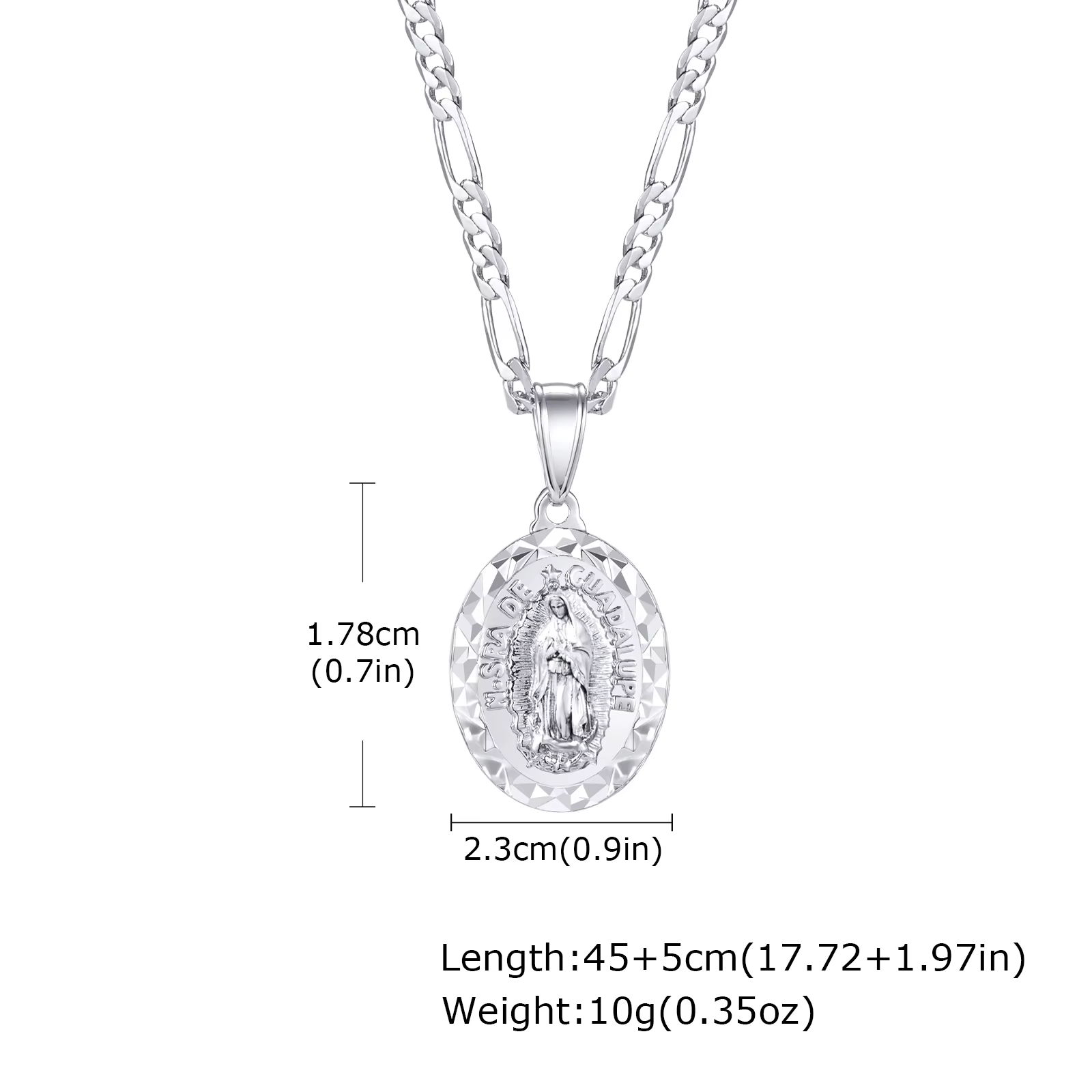 Vnox – colliers de prière tendance pour femmes, pendentif délicat en pierres CZ de la vierge marie, 