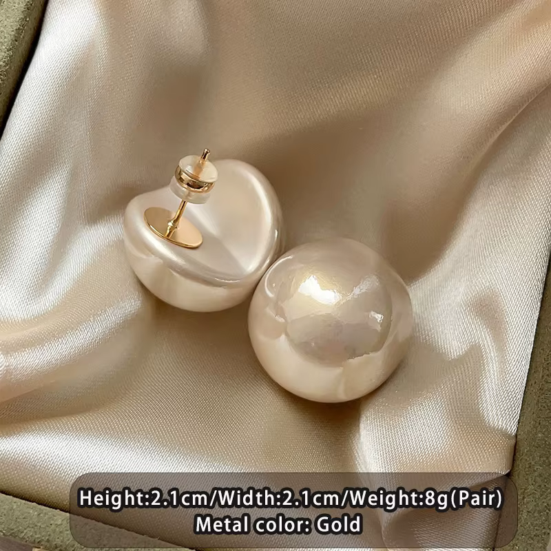 Boucles d'oreilles minimalistes pour femmes, imitation perle, bijoux de tous les jours, accessoire d