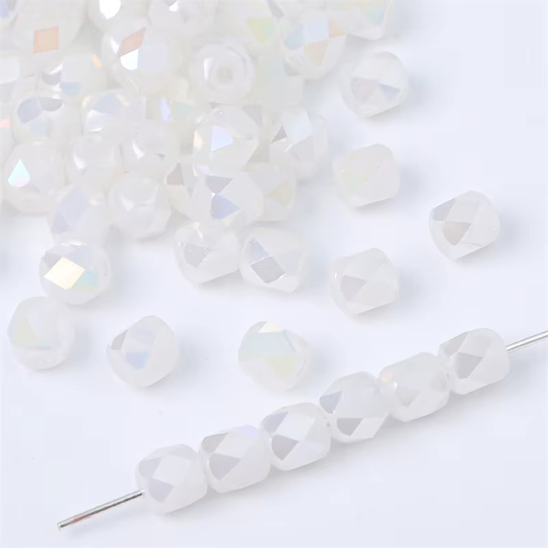 Perles en verre cristal à facettes faites à la main, 5x6mm, 20 pièces, pour la fabrication de bracel